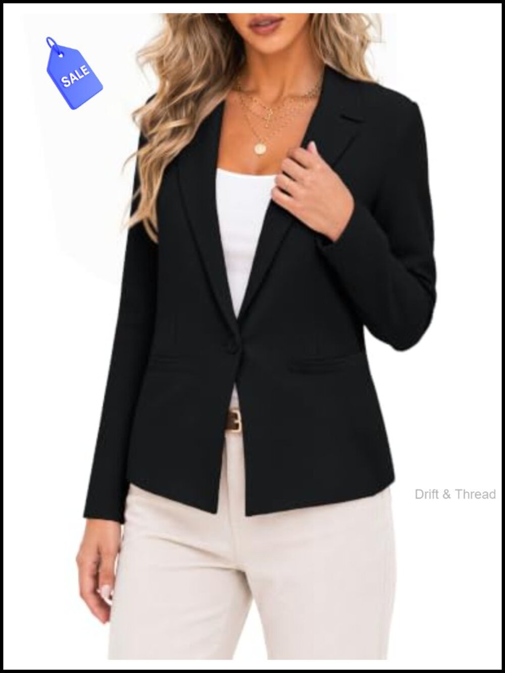 Sweater Blazer Women Business Casual Knit Suit Jacket Viscose Slim Fit